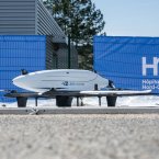 un drone médical est posé sur sa zone d'atterisage