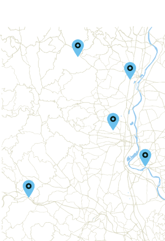 Nos hôpitaux et Ehpad se situent au nord-ouest du Rhône